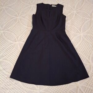 Calvin Klein Navy‎ Blue Sleeveless Sheath Dress Knee Length Size 10 Stretch NWT